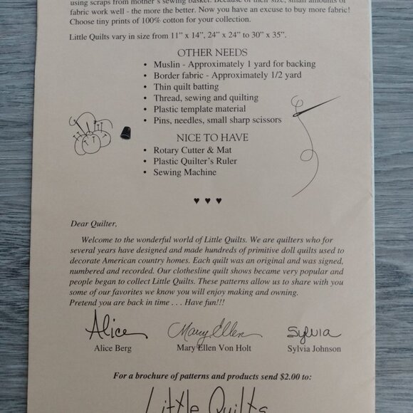 Vintage Doll Size Quilt Sewing Pattern Bear Ladybears Scrap Patchwork Applique - Picture 7 of 10